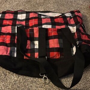 Red and Black Plaid Tote Bag